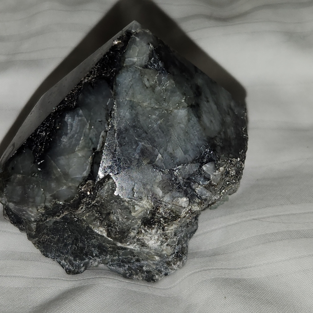 Natural Emerald with small pieces of Pyrite Crystal